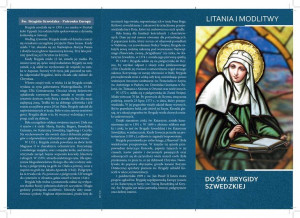 Litania i Modlitwy do Św. Brygida Szwedzka (25 szt)