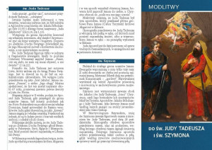 Litania i Modlitwy do Św. Judy Tadeusza i Św. Szymona (25 szt)