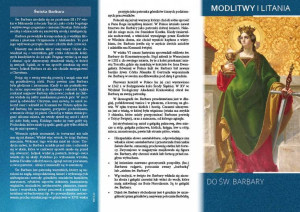 Litania i Modlitwy do Św. Barbary (25 szt)