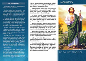 Litania i Modlitwy do Św. Judy Tadeusza (25 szt)