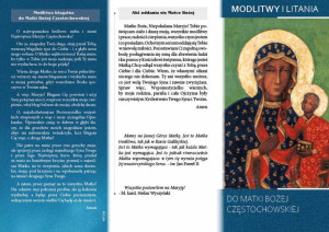Modlitwy i Litania do Matki Bożej Częstochowskiej (25 szt)