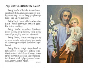 Folderek - Modlitwy do Świętego Józefa (25 szt)