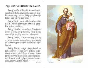 Folderek - Modlitwy do Świętego Józefa (25 szt)