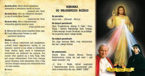 Folderek - Koronka do Miłosierdzia Bożego (25 szt)