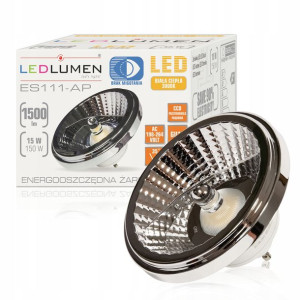 Żarówka LED GU10 ES111 AR111 15W=100W 1521lm CCD 35° Ciepła LEDLUMEN