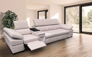 Kanapa z funkcją spania, kanapa 4 osobowa Infinity funkcją relax i barkiem