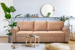 3-osobowa Sofa AMELIA z funkcją spania w tkaninie plamoodpornej