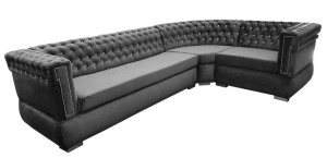 Ekskluzywny Narożnik CHESTERFIELD 220/300 cm  półki, do salonu loża VIP