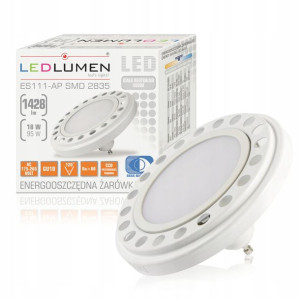 Żarówka LED GU10 ES111 AR111 18W=95W 1428lm CCD Neutralna LEDLUMEN
