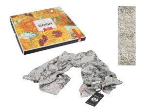 szal v. van gogh kwitnący migdałowiec srebrny carmani