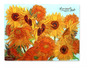 Deska kuchenna szklana do krojenia V. van Gogh, Słoneczniki