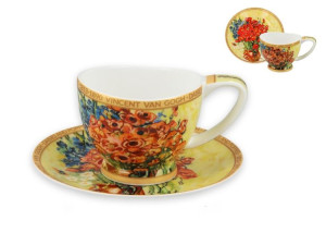Filizanka Van Gogh Czerwone maki i stokrotki