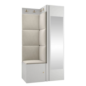 biała GARDEROBA Ryfel Slim XXVI SZAFA + Panel 7 szt.