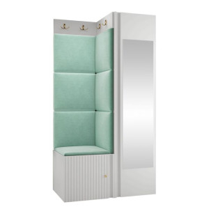 biała GARDEROBA Ryfel Slim XXVI SZAFA + Panel 7 szt.