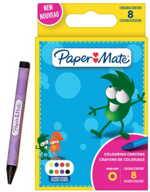 Kredki Świecowe Woskowe 8 Sztuk Paper-Mate  Kids