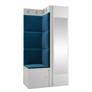 biała GARDEROBA Ryfel Slim XXVI SZAFA + Panel 7 szt.