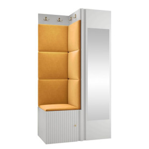 biała GARDEROBA Ryfel Slim XXVI SZAFA + Panel 7 szt.