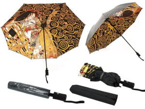 Parasol automatyczny, składany - G. Klimt, Pocałunek i Drzewo życia