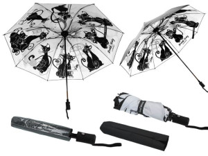 Parasol automatyczny, składany - Kocie wariacje