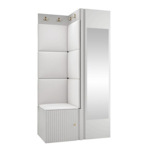 biała GARDEROBA Ryfel Slim XXVI SZAFA + Panel 7 szt.