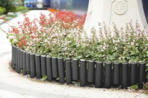 Obrzeże ogrodowe palisada płotek kpl 8 szt szary