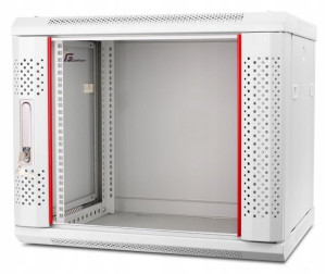 Szafa Rack 19 9u 600x600 Getroft Wisząca Szara