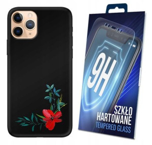 Etui Matt Flower Do Iphone 12 Pro Max + Szkło 9h