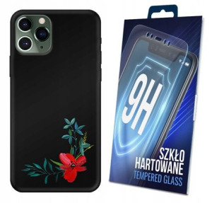 Etui Case Matt Flower Do Iphone 11 Pro + Szkło 9h