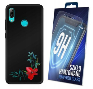 Etui Case Matt Flower Do Huawei Y7 2019 + Szkło 9h