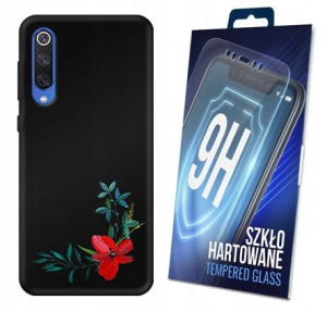 Etui Case Matt Flower Do Xiaomi Mi 9 + Szkło 9h