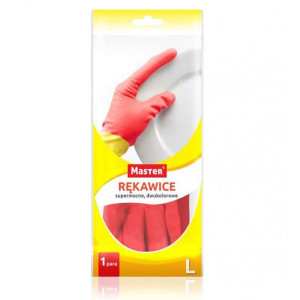 Rękawice MASTER S433 gospodarcze super mocne dwukolorowe L