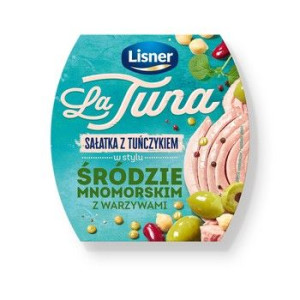 Sałatka z tuńczykiem w stylu ŚRÓDZIEMNOMORSKIM z warzywami Lisner 160 g