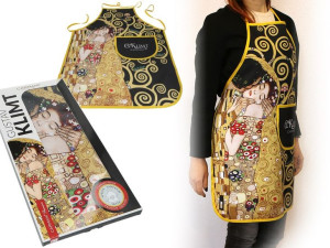 fartuszek kuchenny - g. klimt, pocałunek, drzewo życia (carmani)