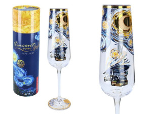 kieliszek do szampana v. van gogh. gwiaździsta noc carmani