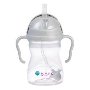 B.BOX Bidon ze słomką i odważnikiem 240 ml -GREY(szary) -  0609