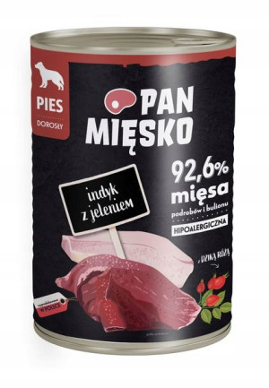Pan Mięsko HIPOALERGICZNA Indyk z Jeleniem 400g