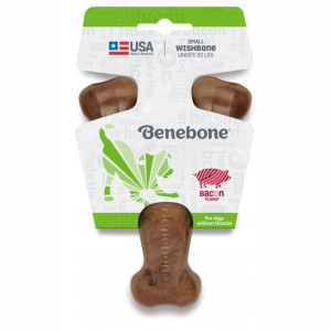 Gryzak dla psa Benebone Wishbone S Bekon NATURALNY