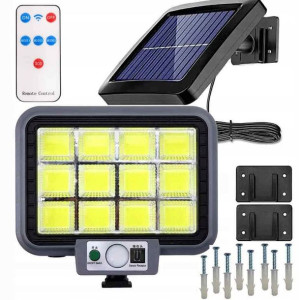 Lampa Solarna 144 Led Cob Czujnik Ruchu