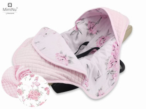 Otulacz do fotelika 0-13 kg MimiNu Peonie Róż