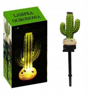 Lampa Solarna Wbijana Ogrodowa Kaktus LED