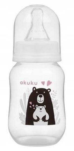 AKUKU Butelka Wąskootworowa 0m+ Bear 125ml