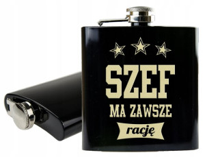 Piersiówka Z Grawerem Szefa Szefowej Śmieszny Prezent Wzory