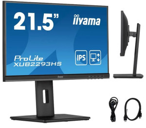 Monitor iiyama ProLite XUB2293HS-B5 22" IPS LED 3ms 75hz /HDMI DP/ Flicker