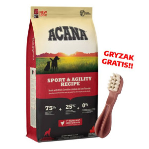 ACANA Sport & Agility 17kg + WHIMZEES Szczoteczka M 30g GRATIS!!!
