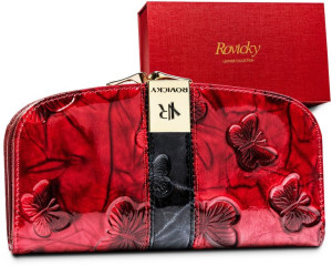 Elegancki, skórzany portfel damski na karty — Rovicky
