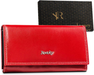 Skórzany portfel damski z systemem RFID Protect — Rovicky