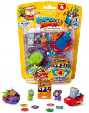 Super Zings 4 Blaster Jet 2 Pojazdy + 4 Figurki