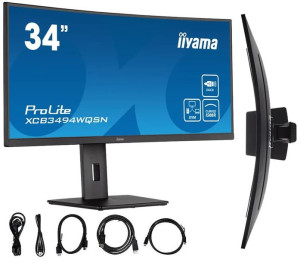 Monitor iiyama ProLite XCB3494WQSN-B5 34" Curved UWQHD VA LED 0,4ms 120Hz