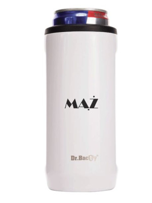 Kubek termiczny na kawę 2w1 Dr.Bacty Notus 360 ml - biały - Mąż
