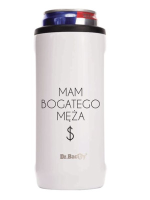 Kubek termiczny na kawę 2w1 Dr.Bacty Notus 360 ml - biały - Mam bogatego mę